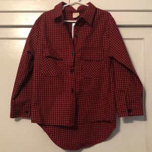 Plaid long sleeve Disney shirt